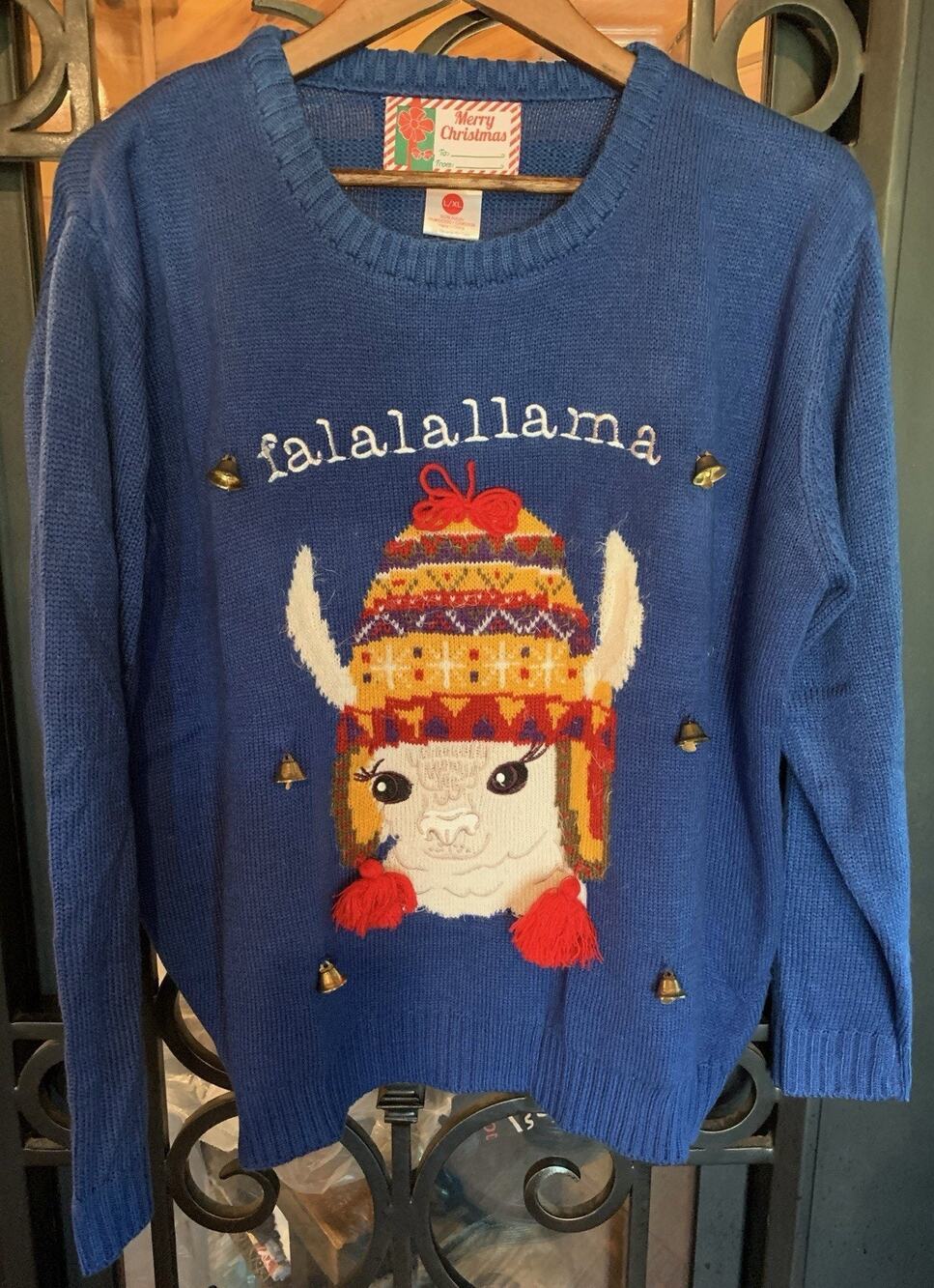Llama Christmas Holiday Sweater Unisex Size XL Ugly Sweater
